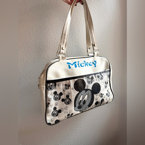 Handbags - Mickey Mouse Cream and Black Tote Bag